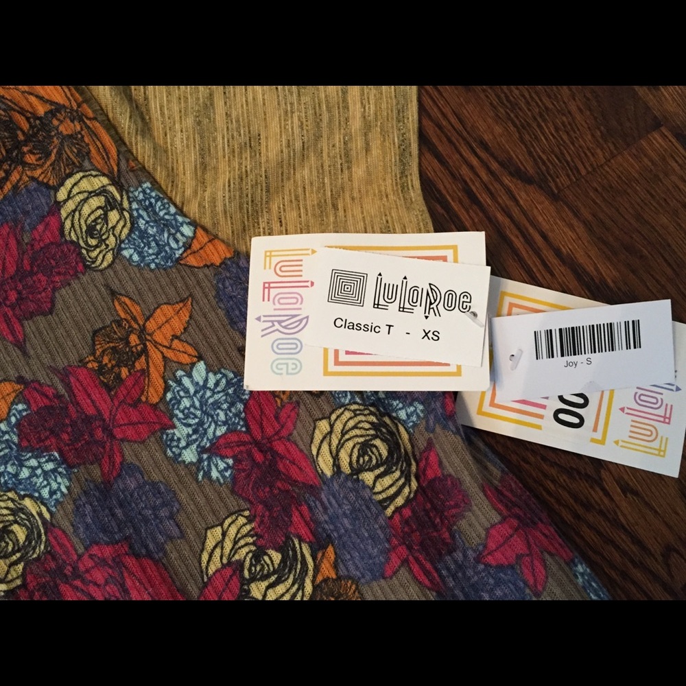 Lularoe Classic Tshirt & Joy Fall Roses Vest NWT!